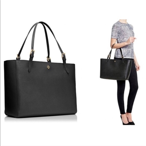 Tory Burch Handbags - NEW Tory Burch Large Black  Leather York Tote!